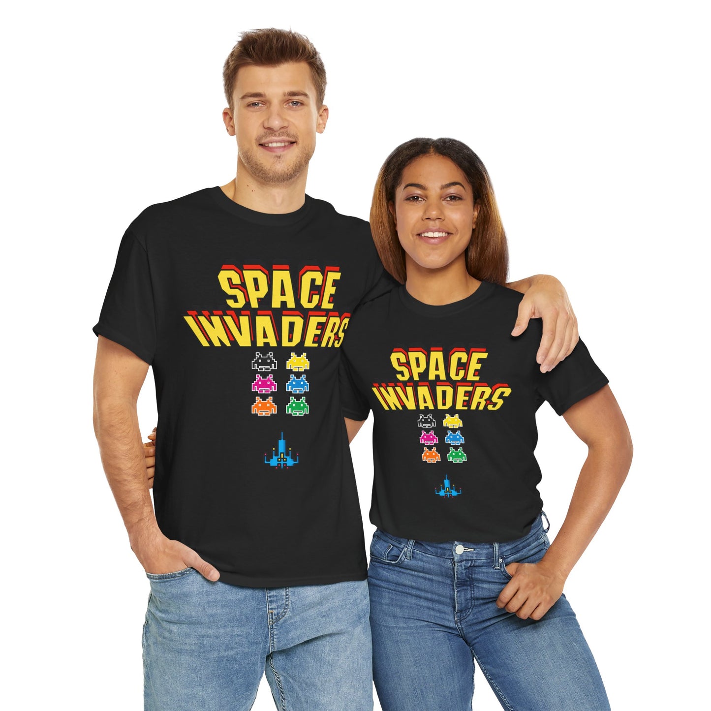 Retro Games Collection Space Invaders - Unisex Heavy Cotton Tee