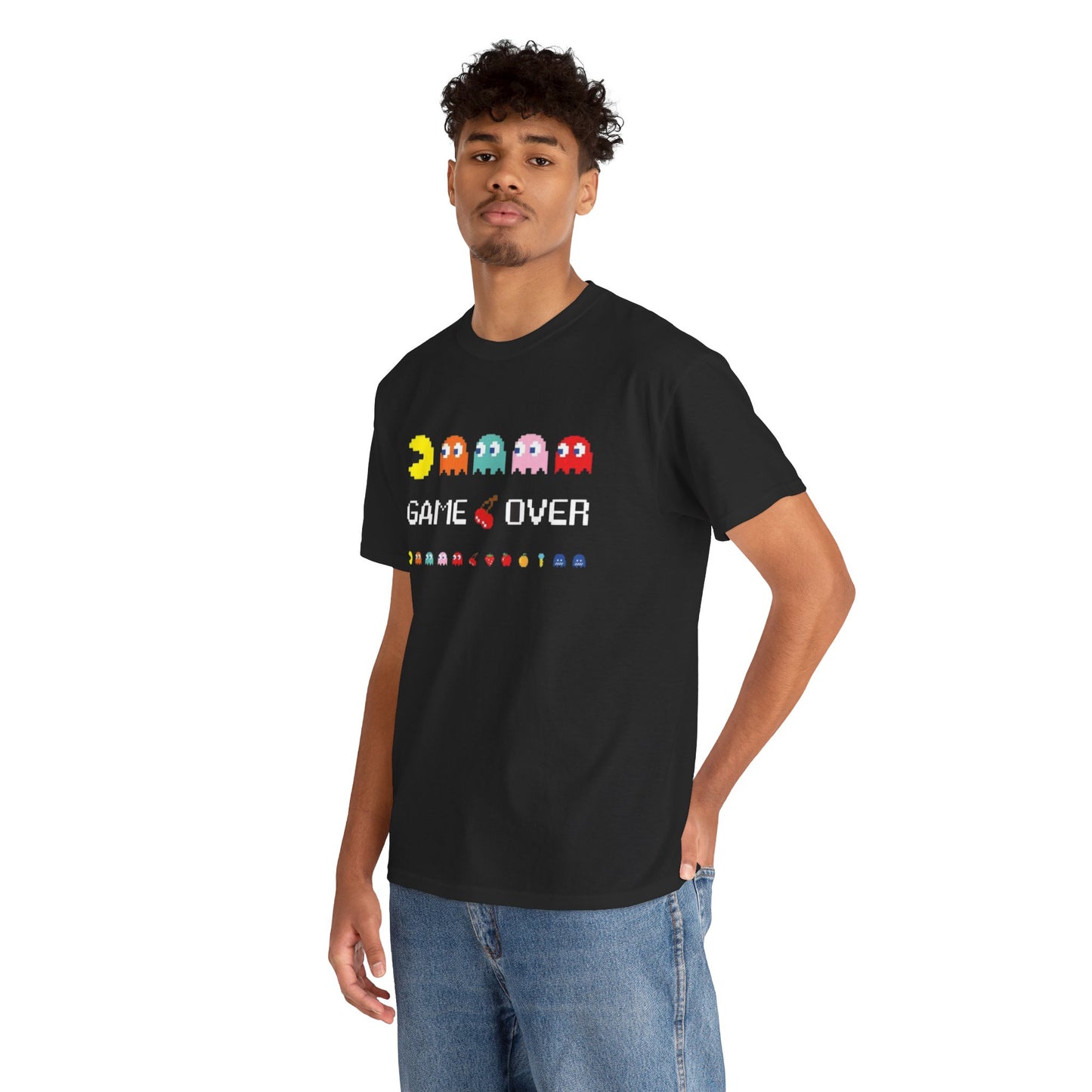 Retro Games Collection PacMan Game Over - Unisex Heavy Cotton Tee