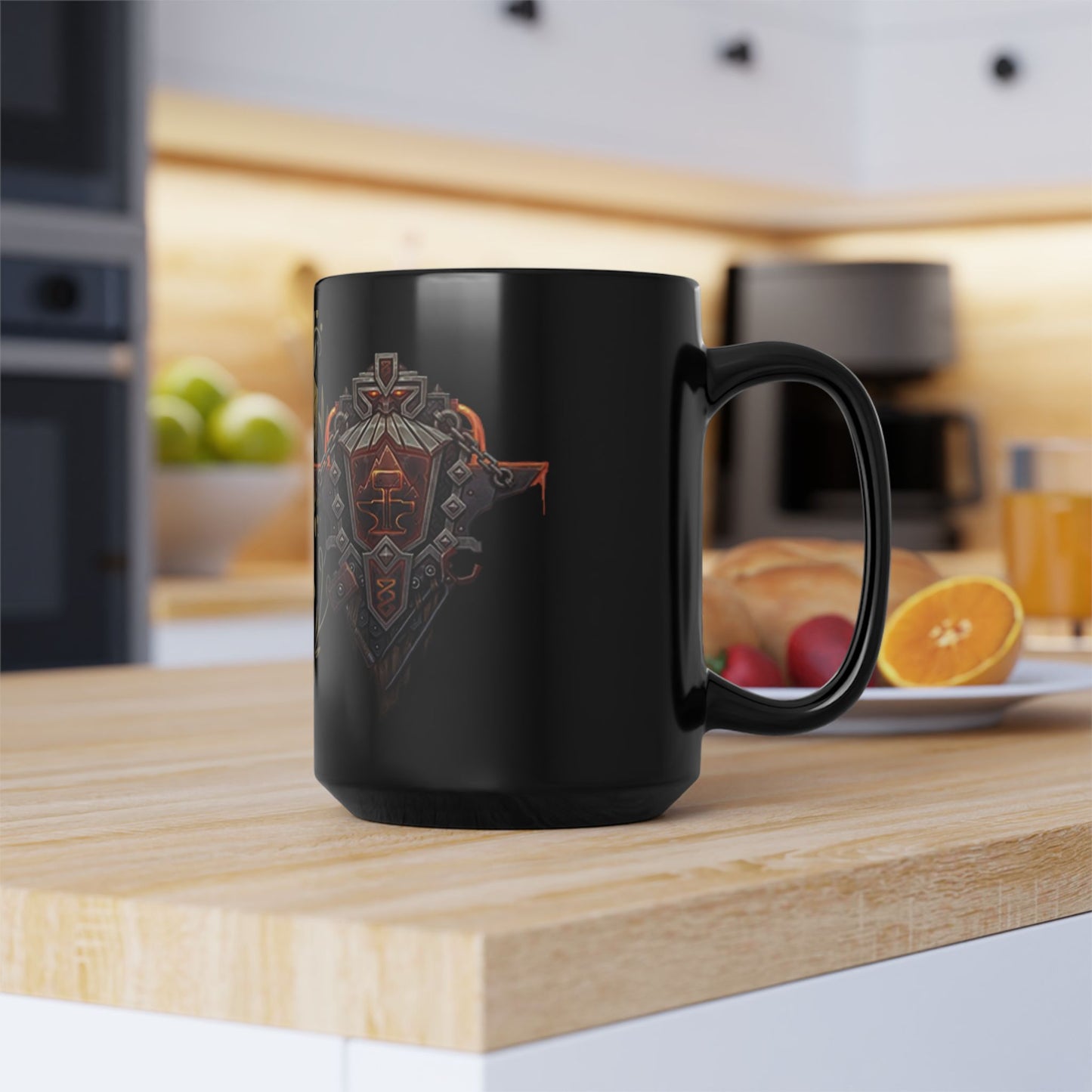 Dark Iron Dwarf Crest Alliance WoW - Black Mug (15oz)