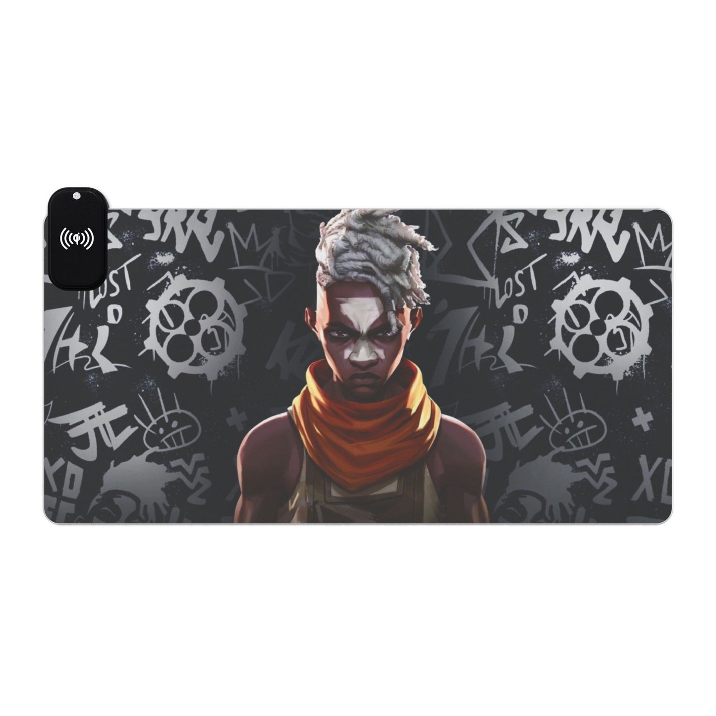 Ekko the boy savior from Arcane- LED Gaming Mouse Pad with Wireless Charging