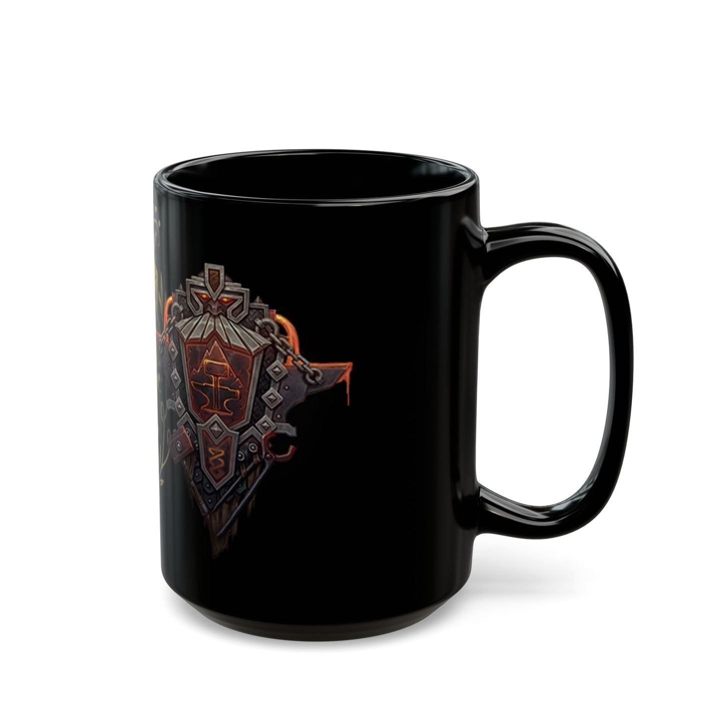 Dark Iron Dwarf Crest Alliance WoW - Black Mug (15oz)