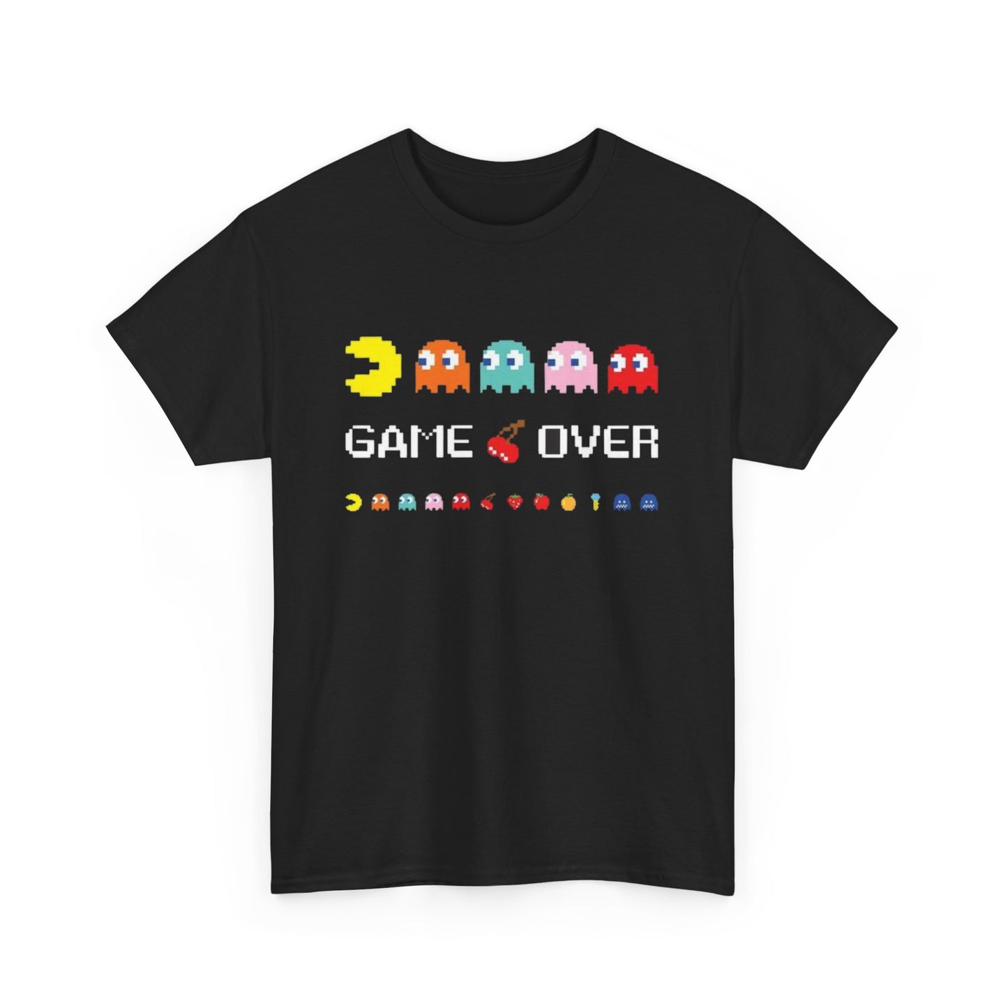 Retro Games Collection PacMan Game Over - Unisex Heavy Cotton Tee