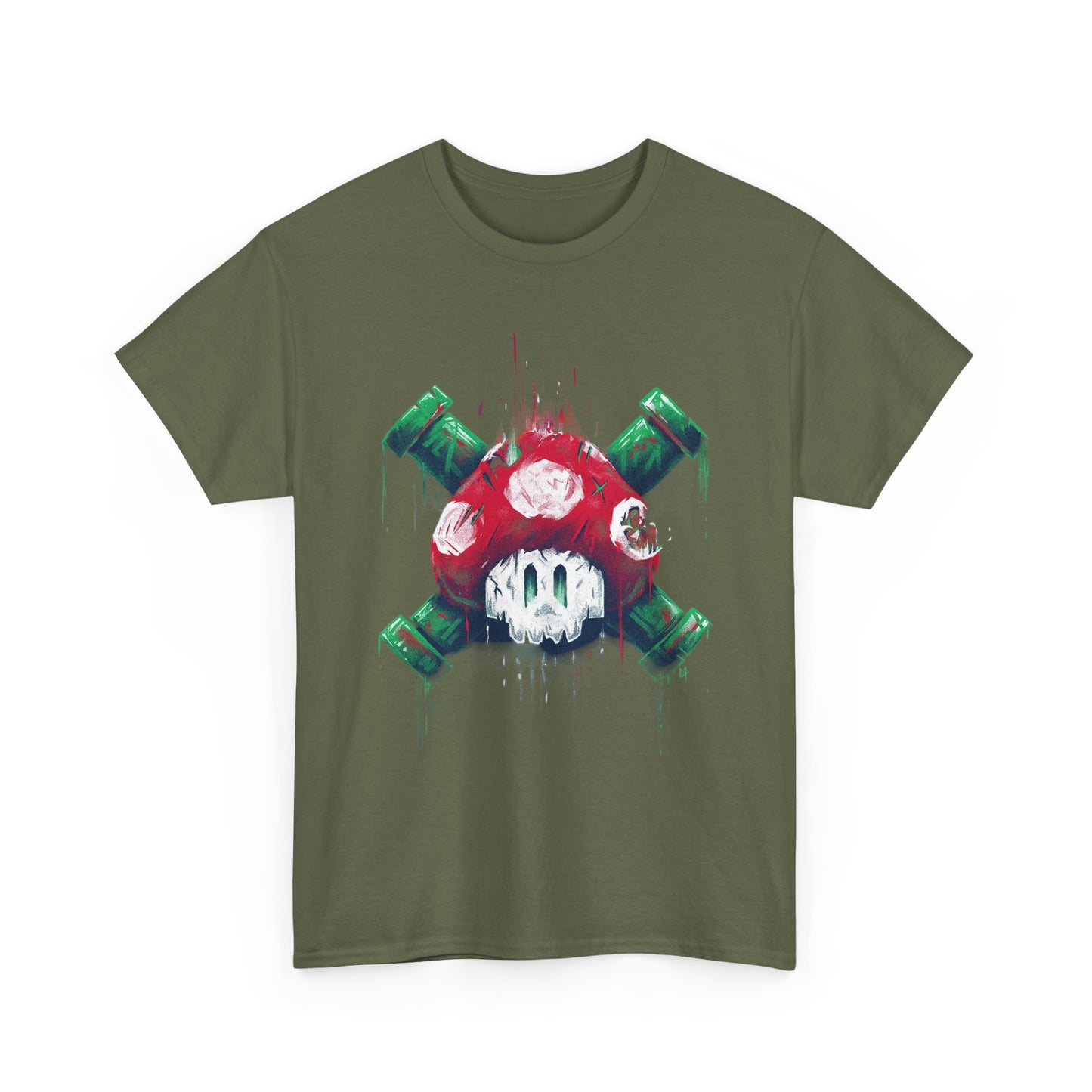 Retro Games Collection Deadly Mushroom - Unisex Heavy Cotton Tee