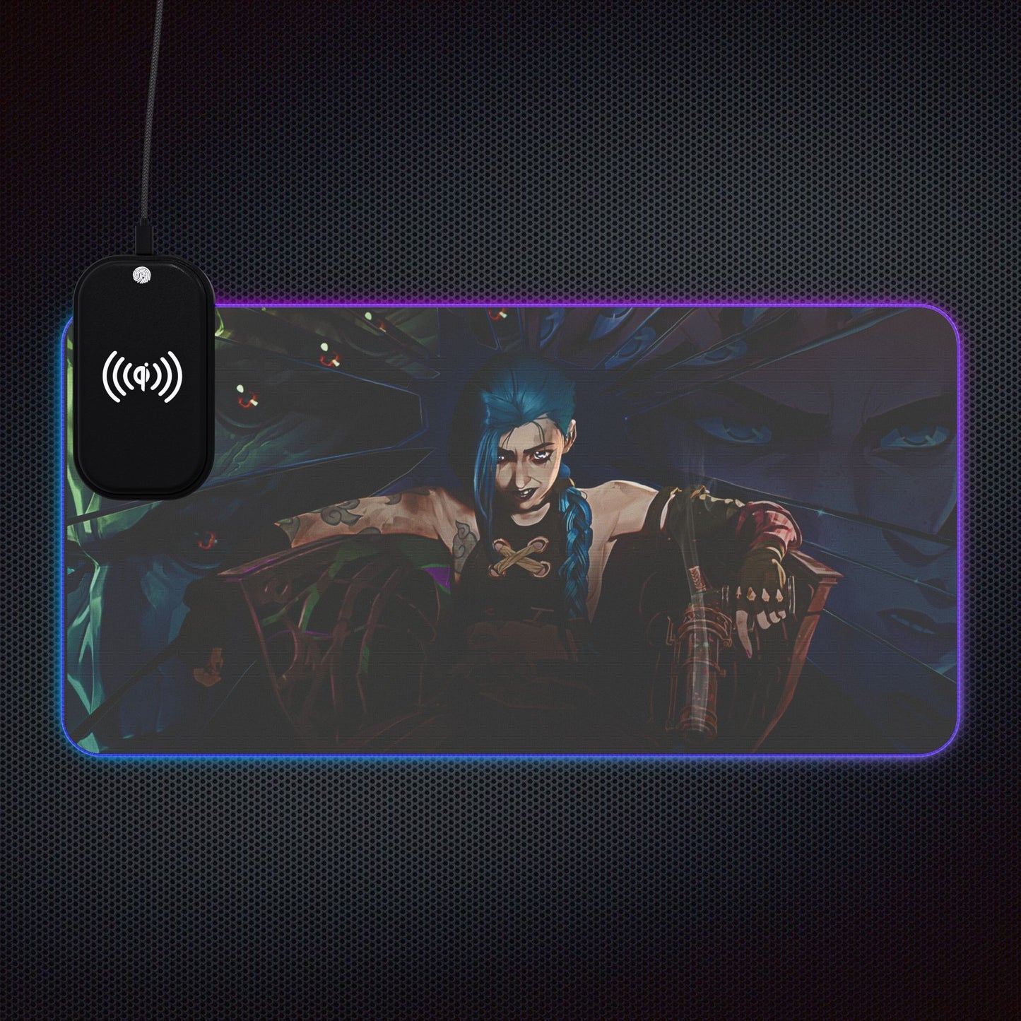 Get Jinxed! - LED Gaming Mouse Pad with Wireless Charging
