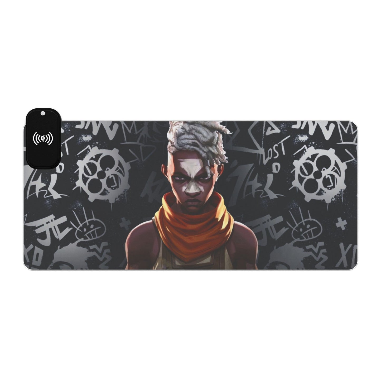 Ekko the boy savior from Arcane- LED Gaming Mouse Pad with Wireless Charging