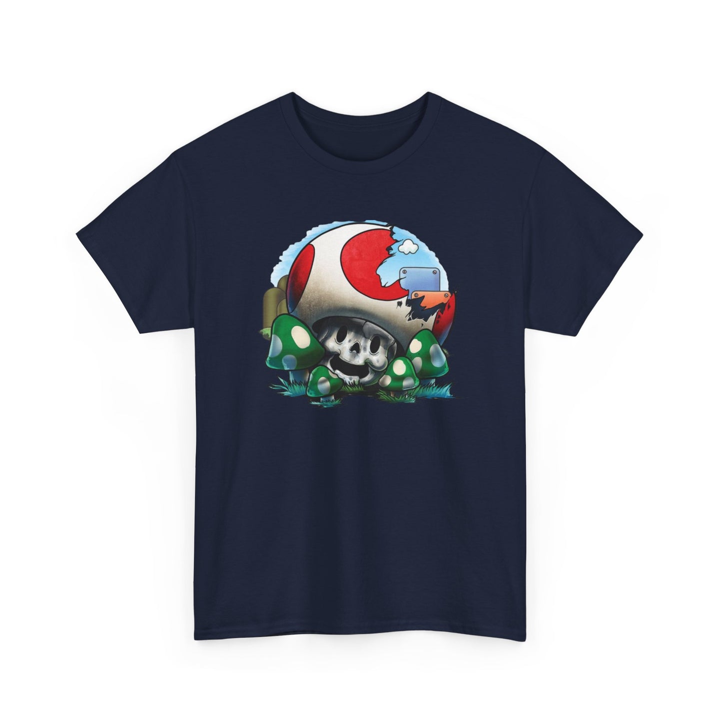 Retro Games Collection Smashed Mushroom - Unisex Heavy Cotton Tee