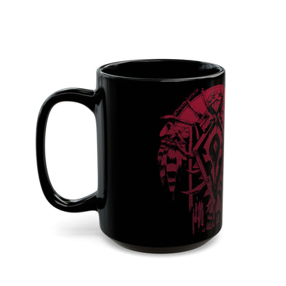 Maghar Orc Crest Horde WoW - Black Mug (15oz)