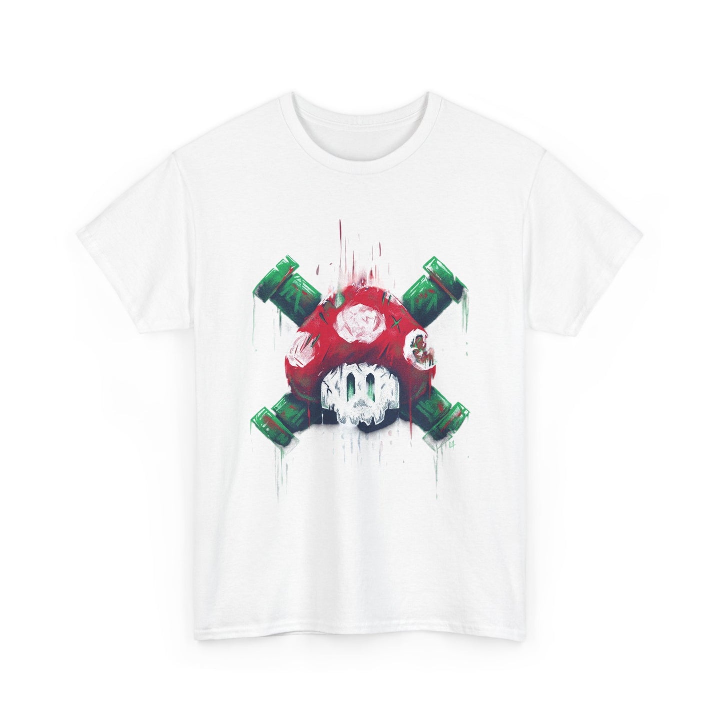 Retro Games Collection Deadly Mushroom  - Unisex Heavy Cotton Tee