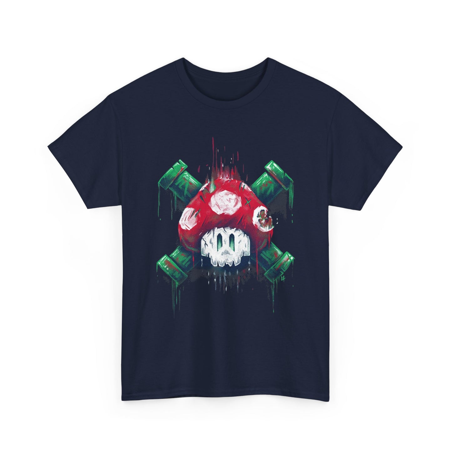 Retro Games Collection Deadly Mushroom  - Unisex Heavy Cotton Tee