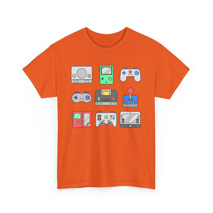 Retro Games Collections Consoles & Controllers - Unisex Heavy Cotton Tee