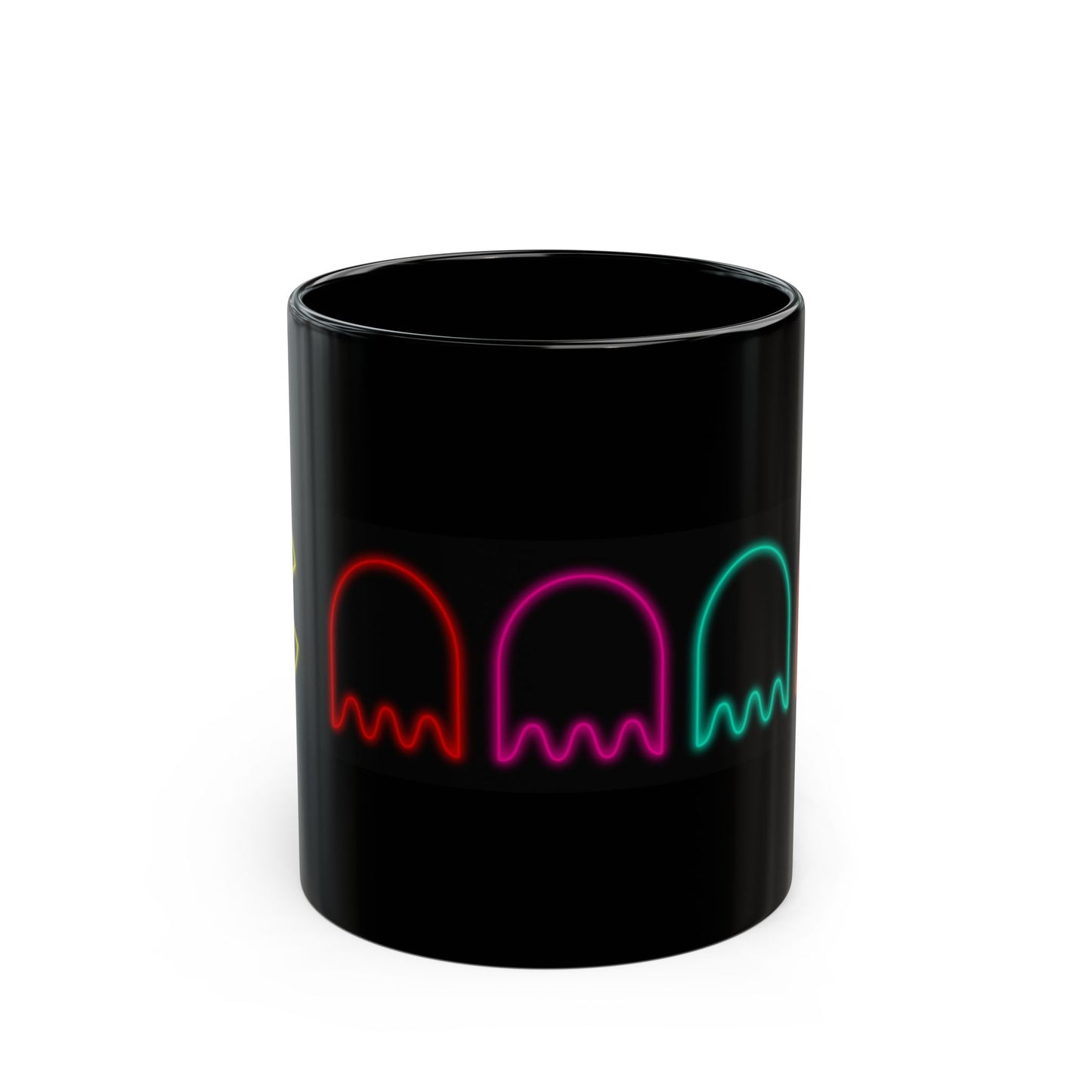 Retro Games Collection Neon PacMan - Black Mug (11oz, 15oz)