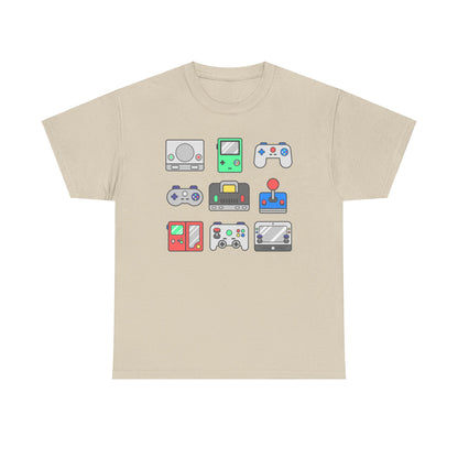 Retro Games Collections Consoles & Controllers - Unisex Heavy Cotton Tee