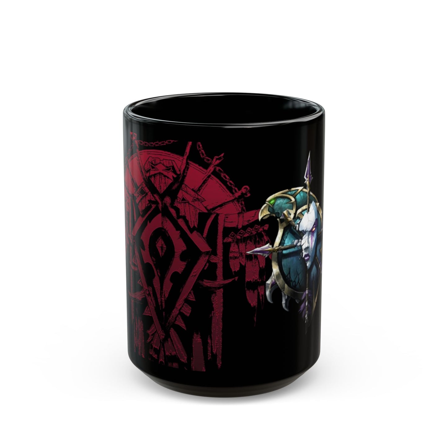 Undead Crest Horde WoW - Black Mug (15oz)