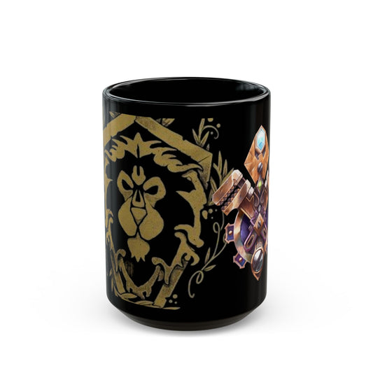 Gnome Crest Alliance WoW - Black Mug (15oz)