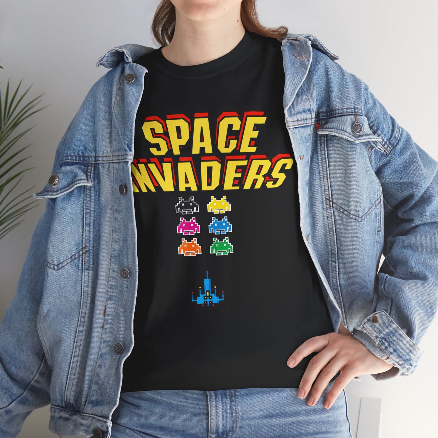 Retro Games Collection Space Invaders  - Unisex Heavy Cotton Tee