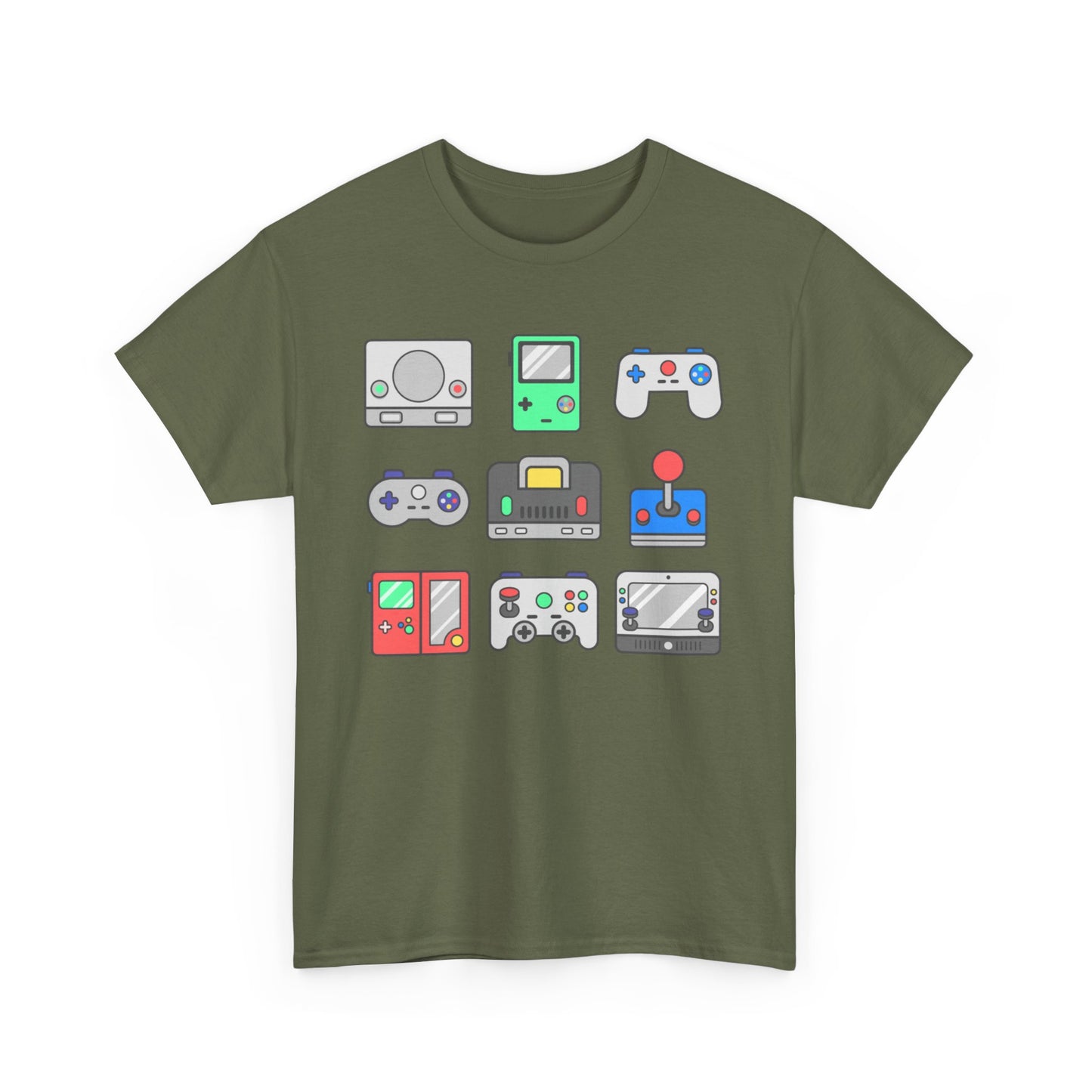 Retro Games Collections Consoles & Controllers - Unisex Heavy Cotton Tee