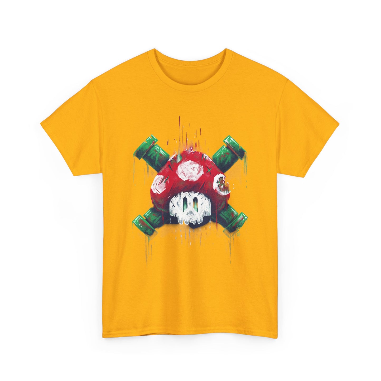 Retro Games Collection Deadly Mushroom  - Unisex Heavy Cotton Tee