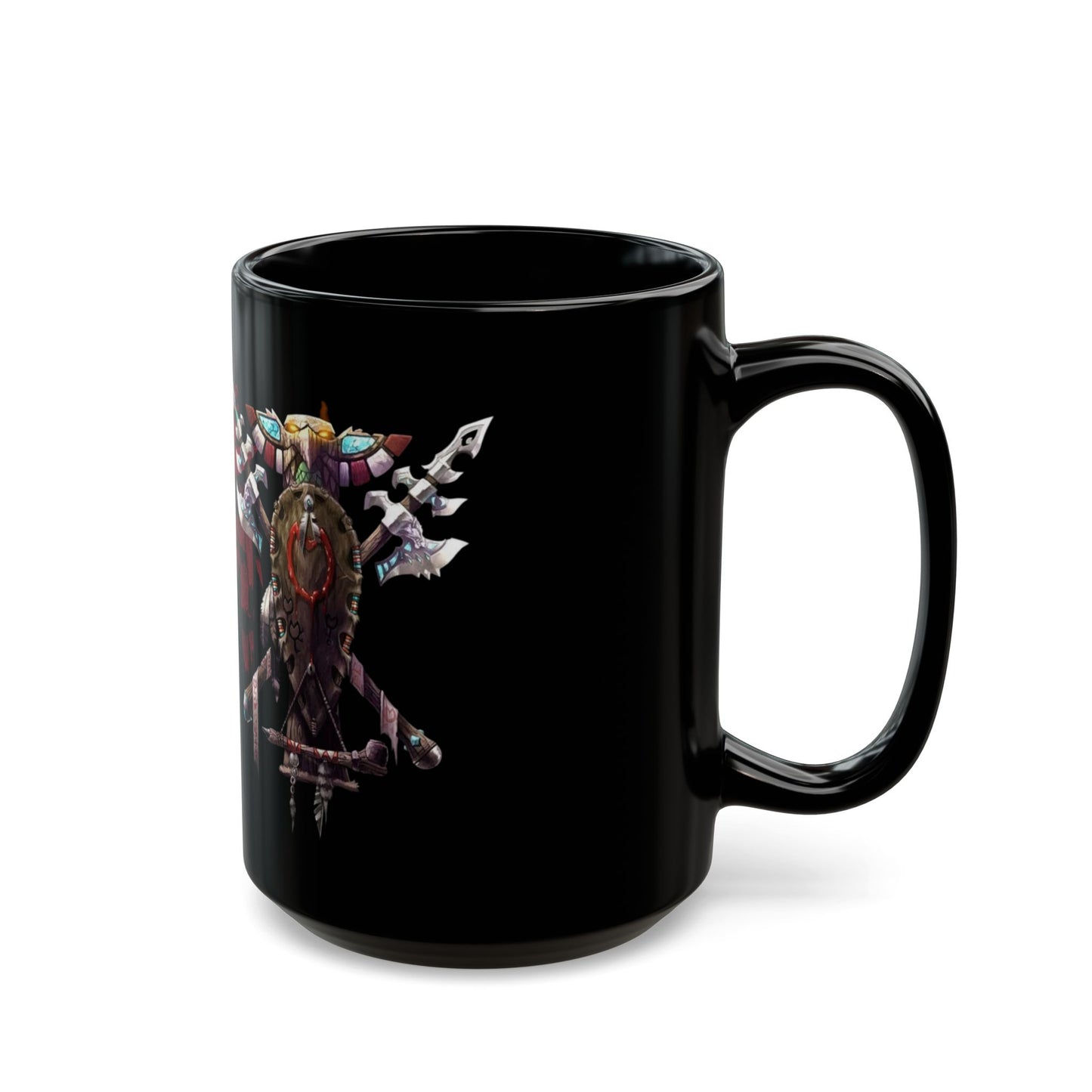 Tauren Crest Horde WoW - Black Mug (15oz)