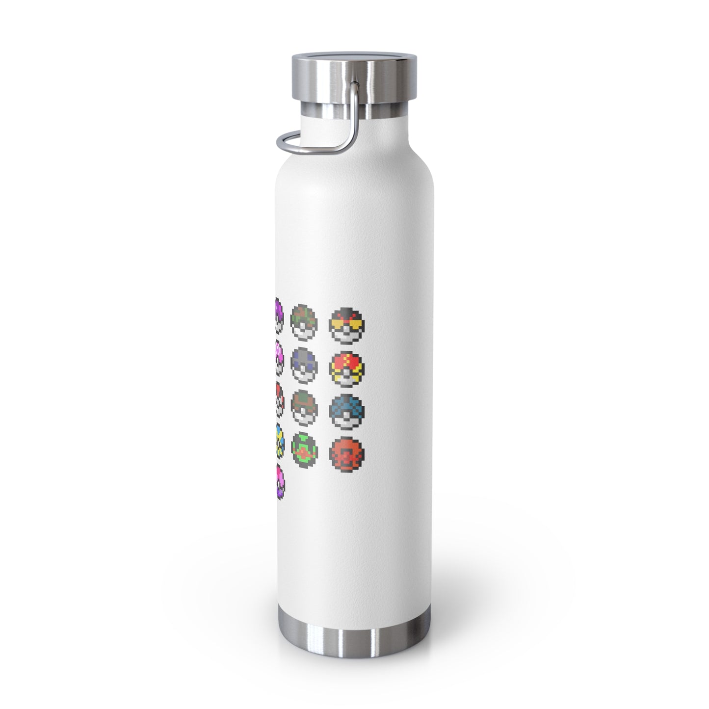 Pixelated Poke Balls - Copper Vacuum Insulated Bottle, 22oz