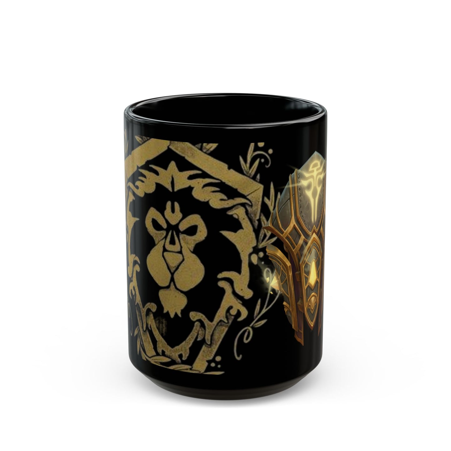 Lightforge Draenei Crest Alliance WoW - Black Mug (15oz)