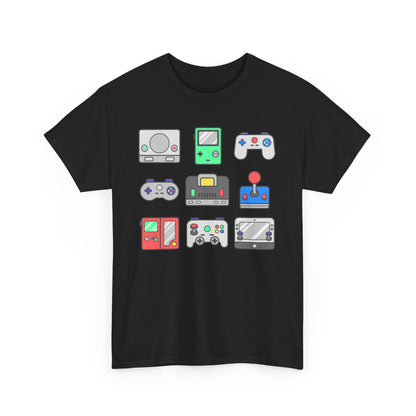 Retro Games Collections Consoles & Controllers - Unisex Heavy Cotton Tee