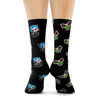 Jinx's butterfly Crew Socks