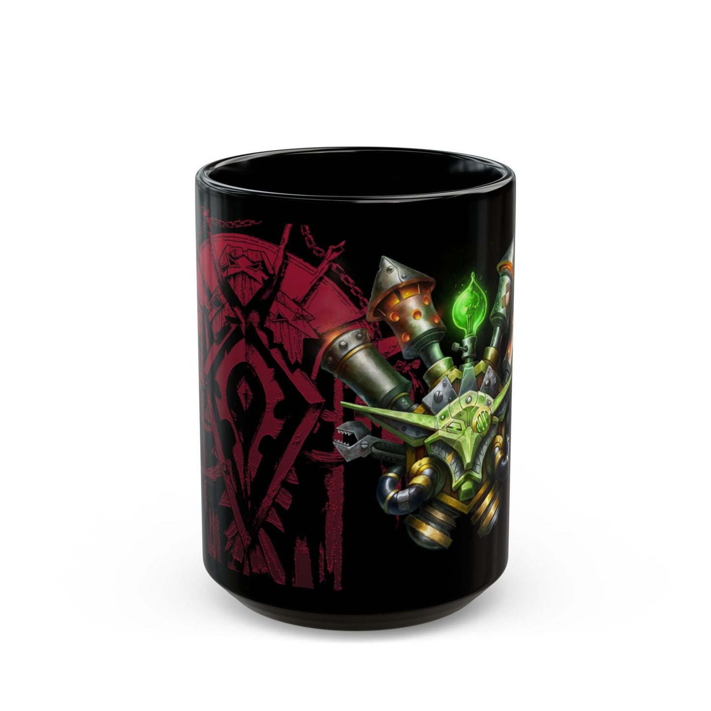 Goblin Crest Horde WoW - Black Mug (15oz)