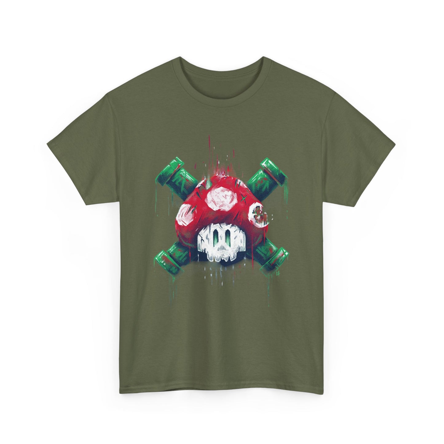 Retro Games Collection Deadly Mushroom  - Unisex Heavy Cotton Tee