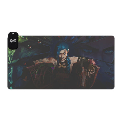 Get Jinxed! - LED Gaming Mouse Pad with Wireless Charging