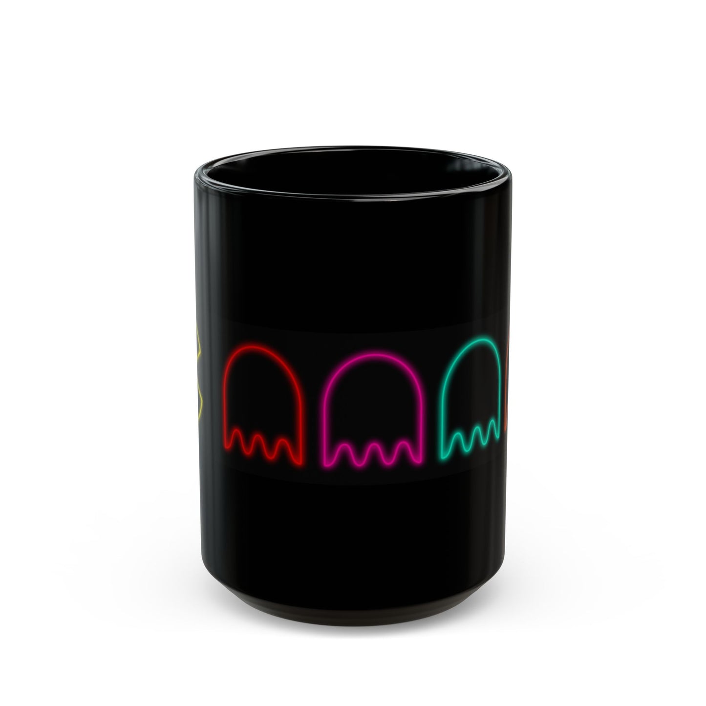 Retro Games Collection Neon PacMan - Black Mug (11oz, 15oz)