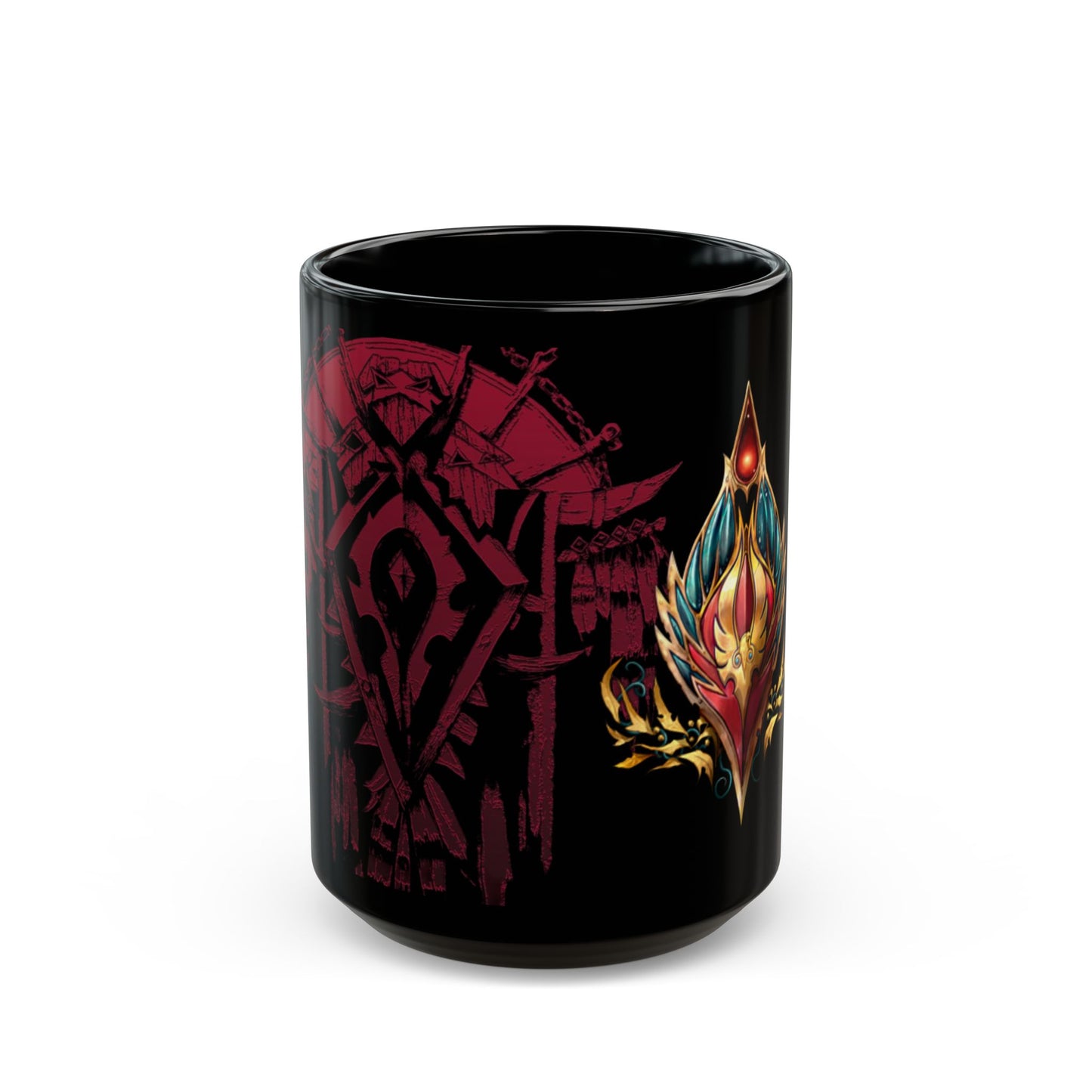 Blood elf Crest Horde WoW - Black Mug (15oz)