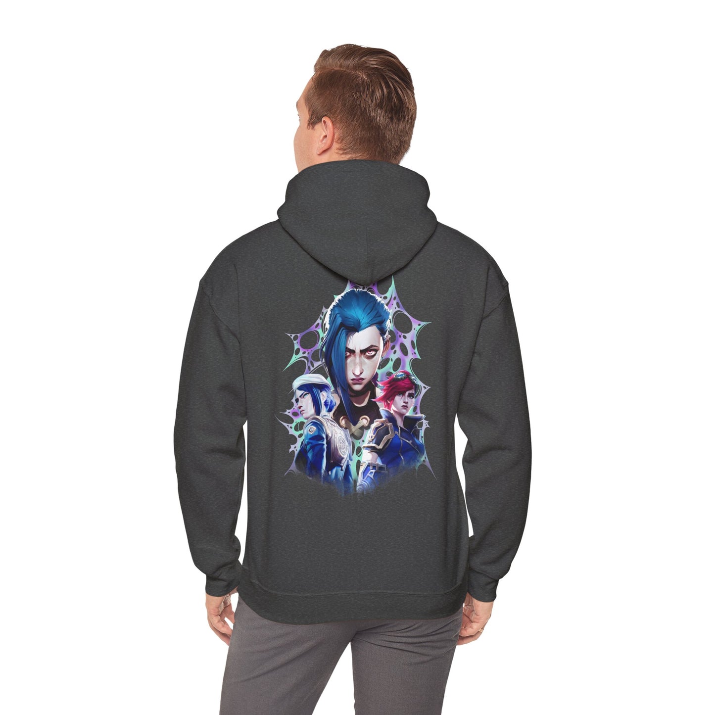 Arcane Enforcers vs. Jinx -  Heavy Blend™ Hooded Sweatshirt