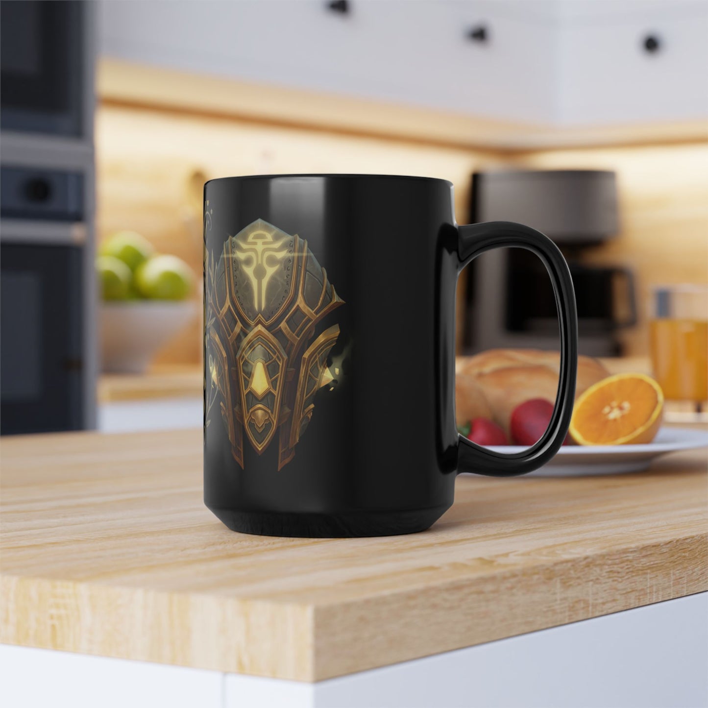 Lightforge Draenei Crest Alliance WoW - Black Mug (15oz)