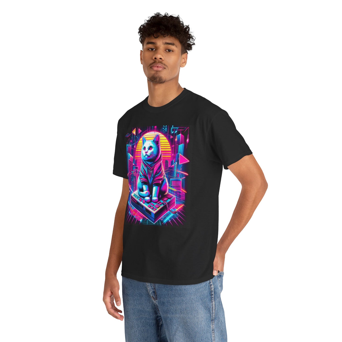 Neo Cat shirt collection - Unisex Heavy Cotton Tee