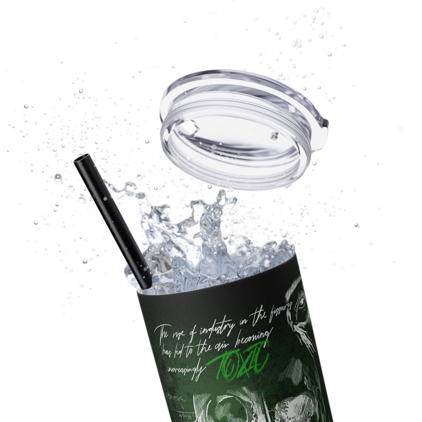 Kiramman case: The Grey - Skinny Tumbler with Straw, 20oz