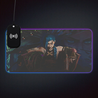 Get Jinxed! - LED Gaming Mouse Pad with Wireless Charging