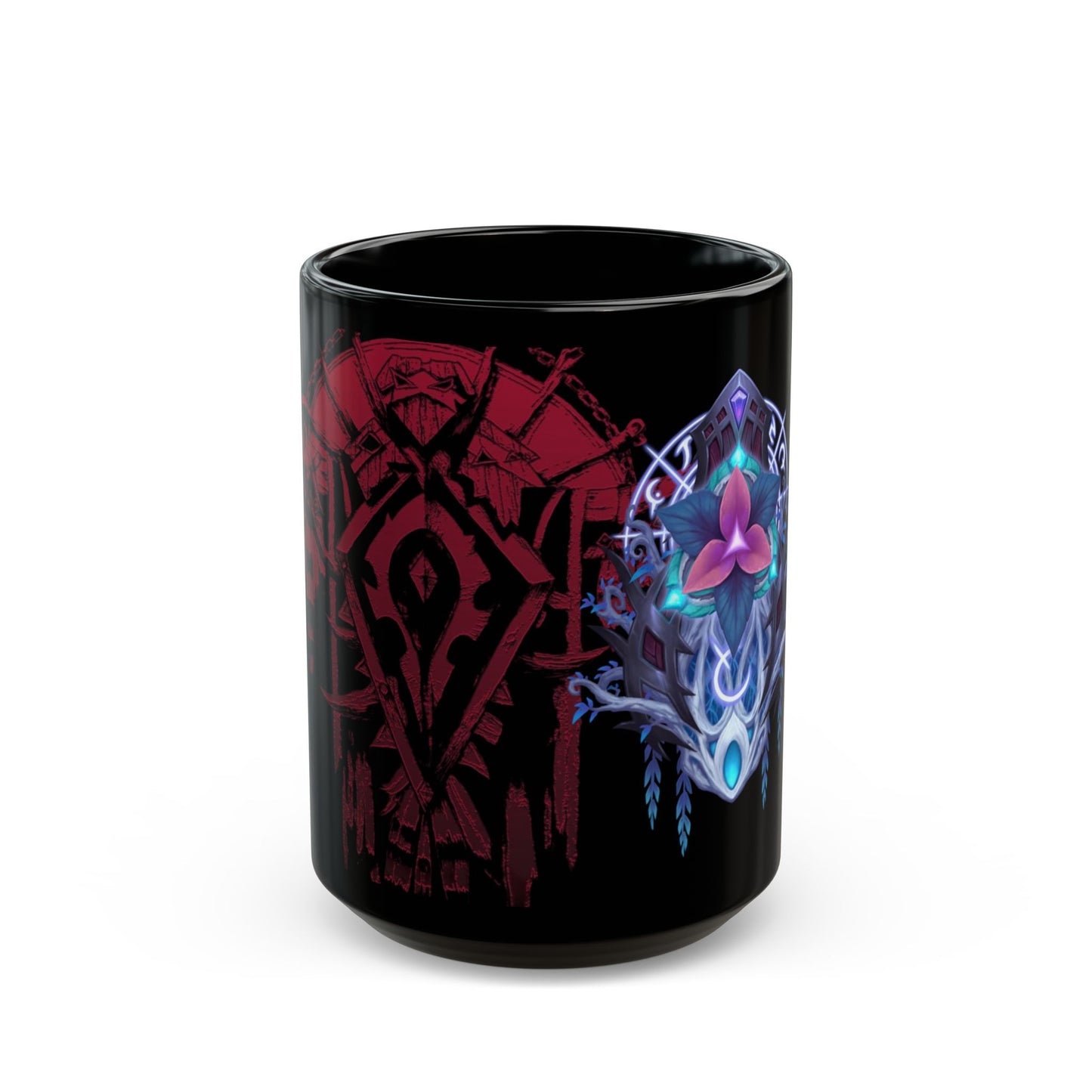 Nightborne Crest Horde WoW - Black Mug (15oz)