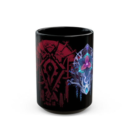 Nightborne Crest Horde WoW - Black Mug (15oz)