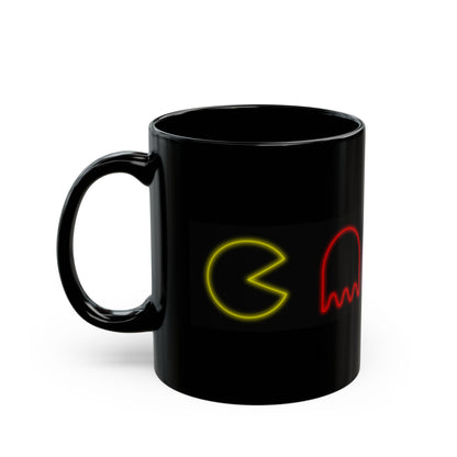 Retro Games Collection Neon PacMan - Black Mug (11oz, 15oz)