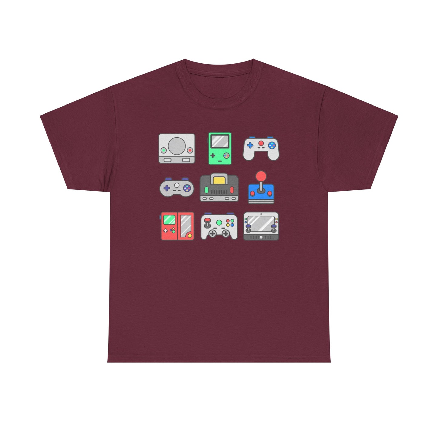 Retro Games Collections Consoles & Controllers - Unisex Heavy Cotton Tee