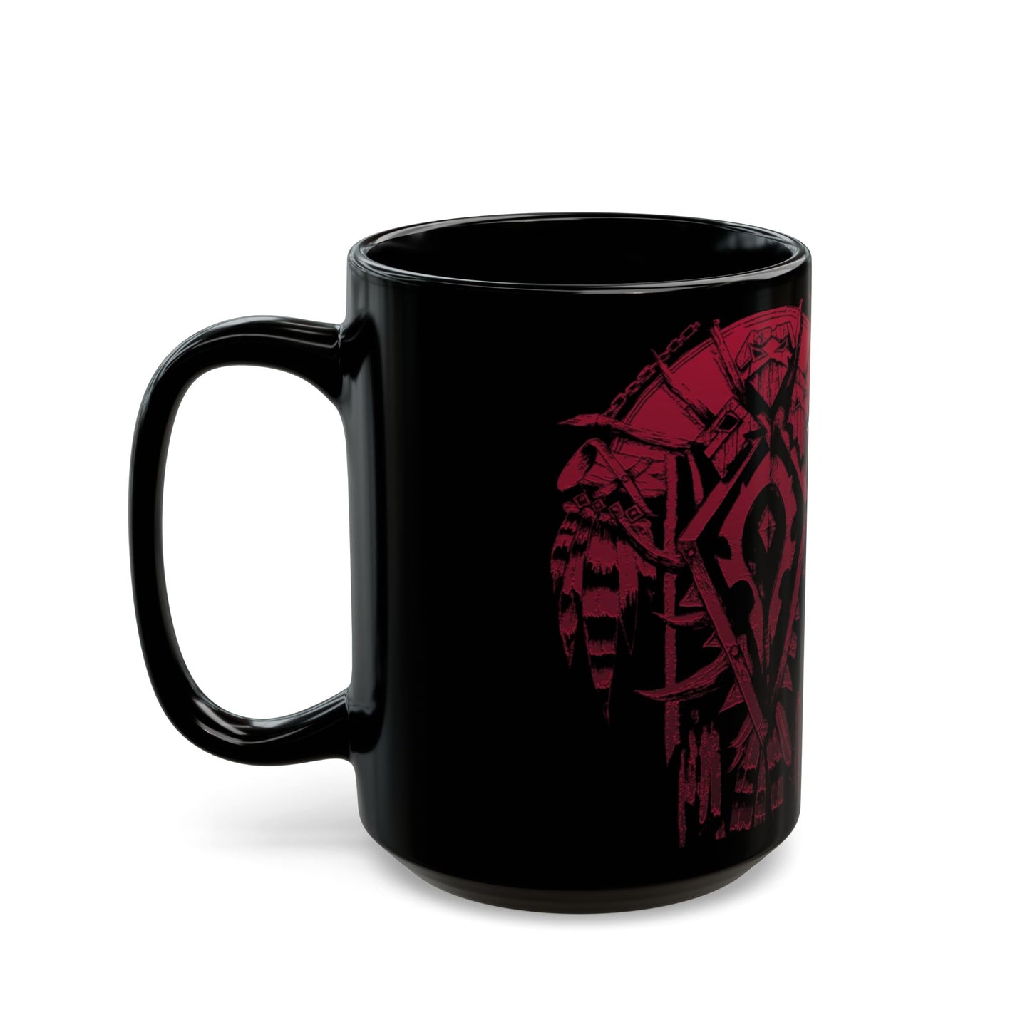 Orc Crest Horde WoW - Black Mug (15oz)