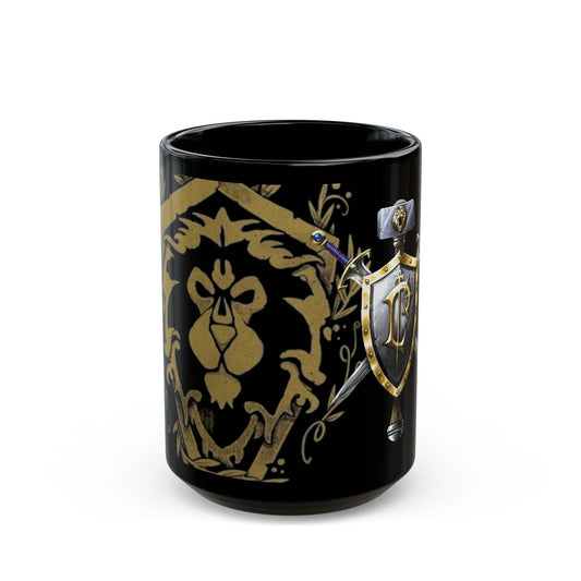 Human Crest Alliance WoW - Black Mug (15oz)