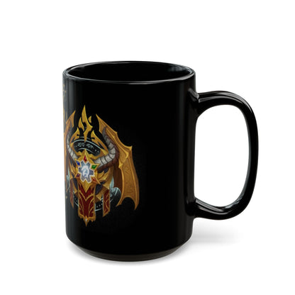 Dracthyr Crest Alliance WoW - Black Mug ( 15oz)