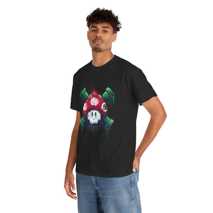 Retro Games Collection Deadly Mushroom  - Unisex Heavy Cotton Tee