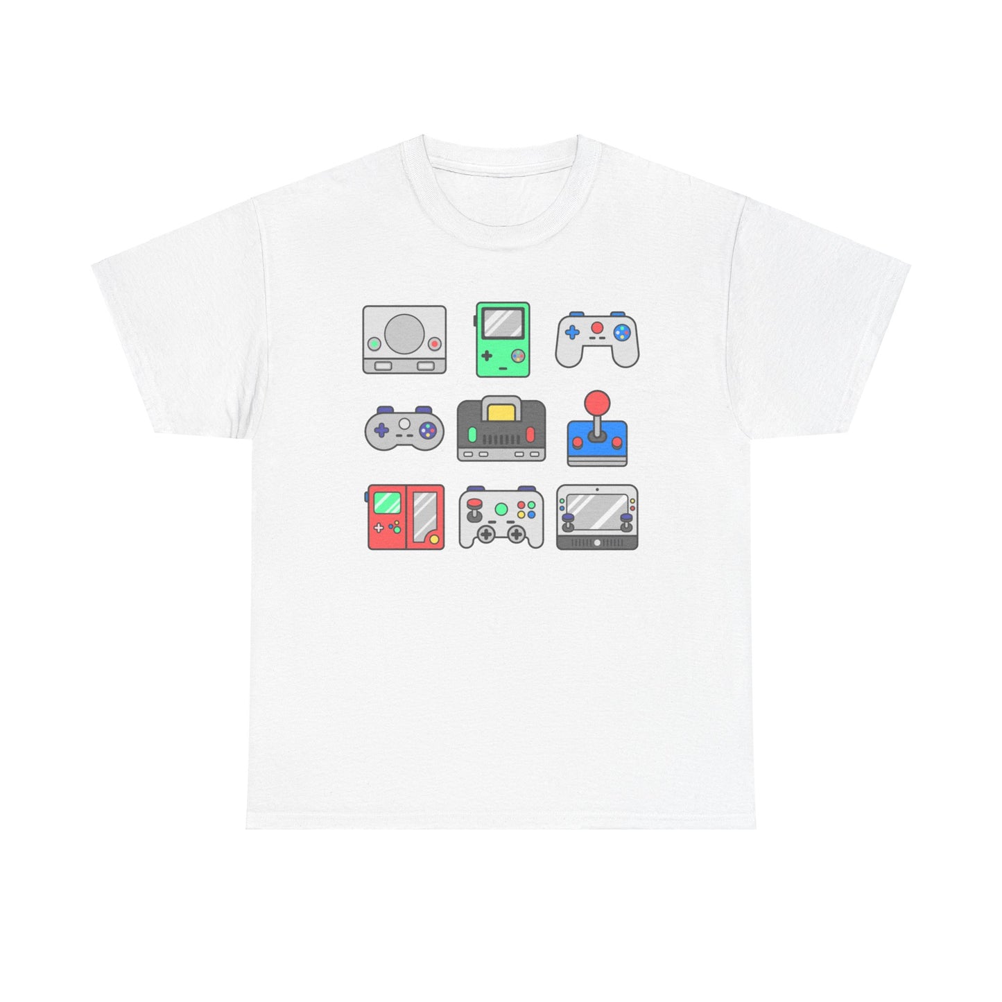 Retro Games Collections Consoles & Controllers - Unisex Heavy Cotton Tee