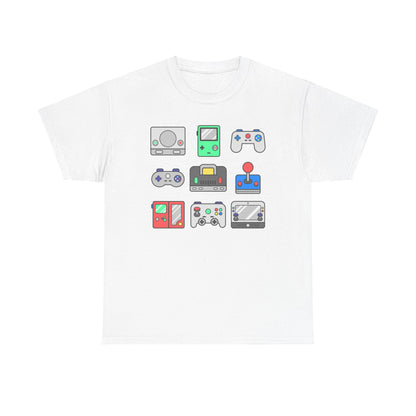 Retro Games Collections Consoles & Controllers - Unisex Heavy Cotton Tee