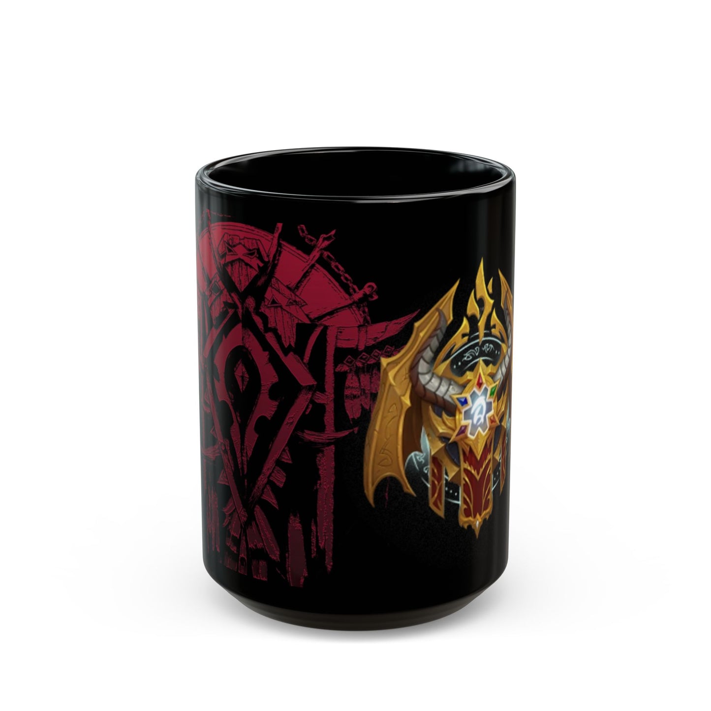 Dracthyr Crest Horde WoW - Black Mug ( 15oz)