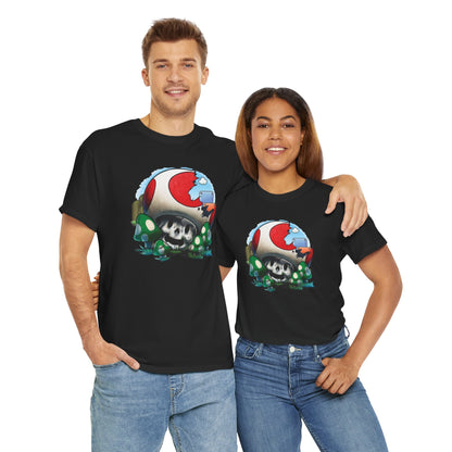 Retro Games Collection Smashed Mushroom - Unisex Heavy Cotton Tee