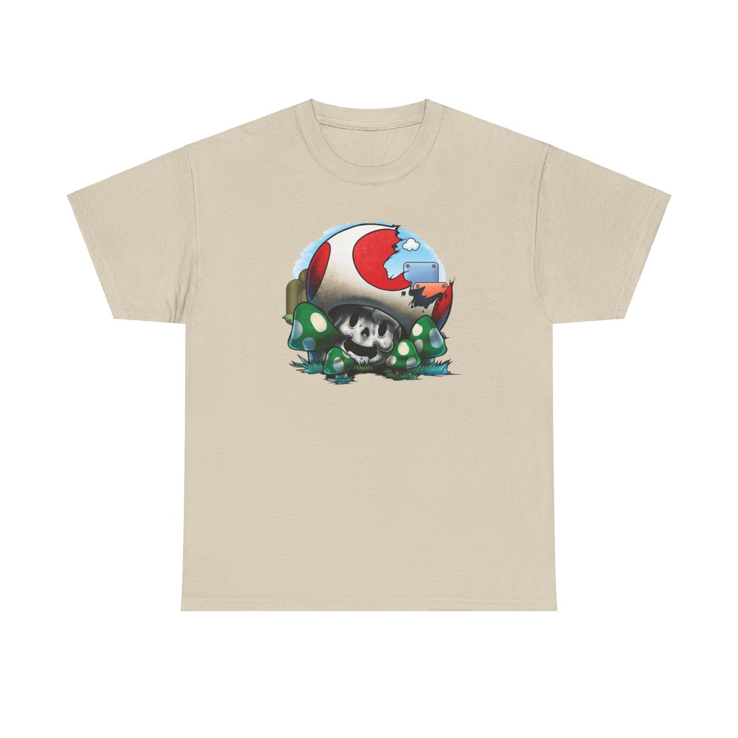 Retro Games Collection Smashed Mushroom - Unisex Heavy Cotton Tee