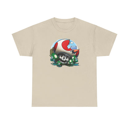 Retro Games Collection Smashed Mushroom - Unisex Heavy Cotton Tee